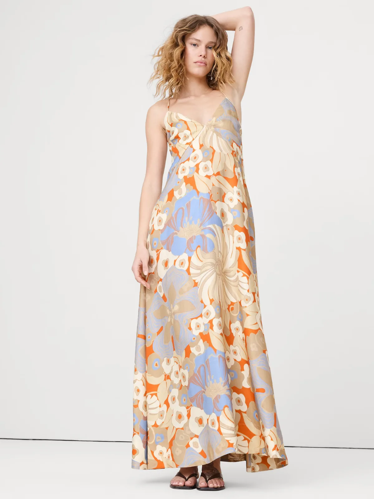 Viscose-Linen Maxi Dress by Banana Republic
