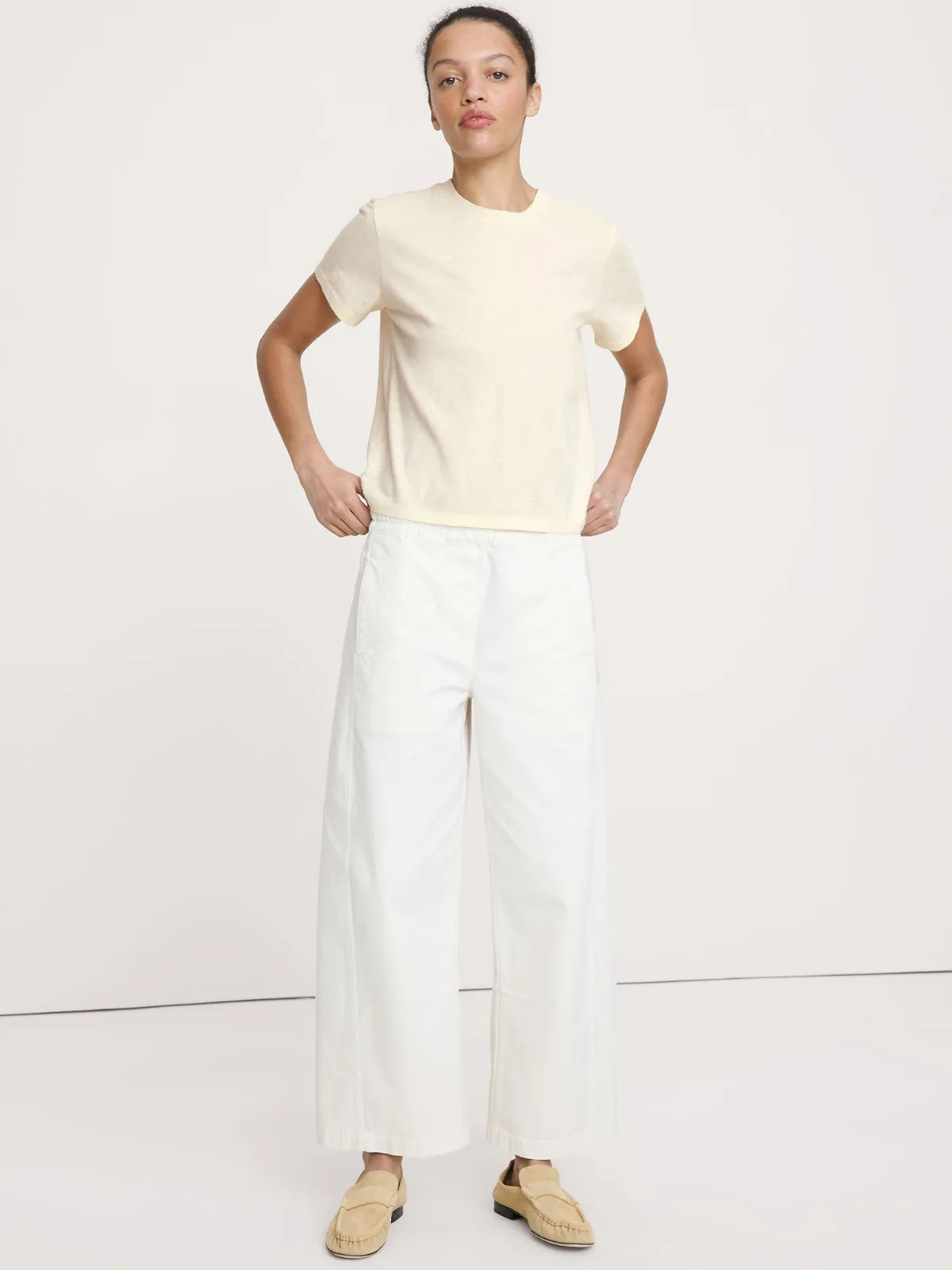 Cotton Slub Crew-Neck T-Shirt by Banana Republic