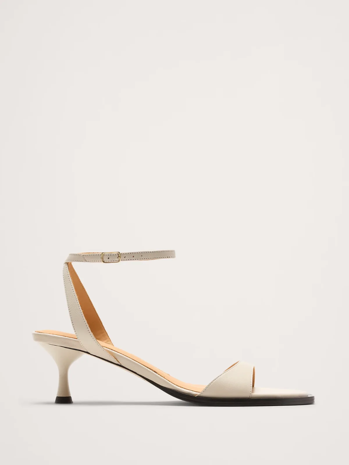Italian Leather Kitten-Heel Sandal by Banana Republic