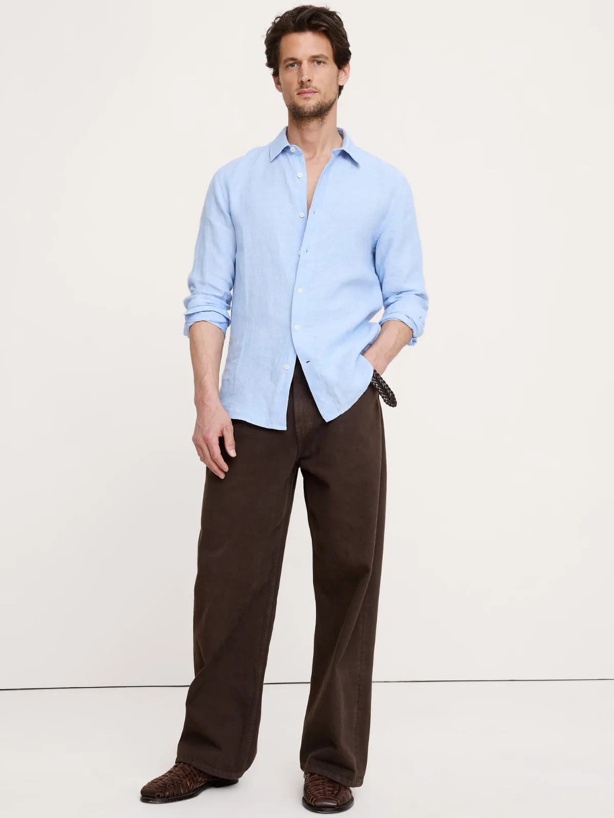 Slim-Fit Linen Shirt by Banana Republic