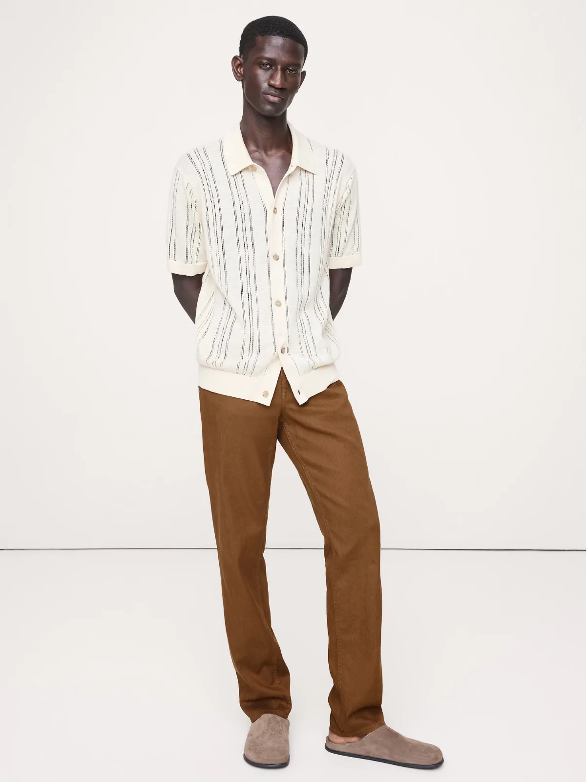 Slim Linen-Cotton Traveler Pant by Banana Republic