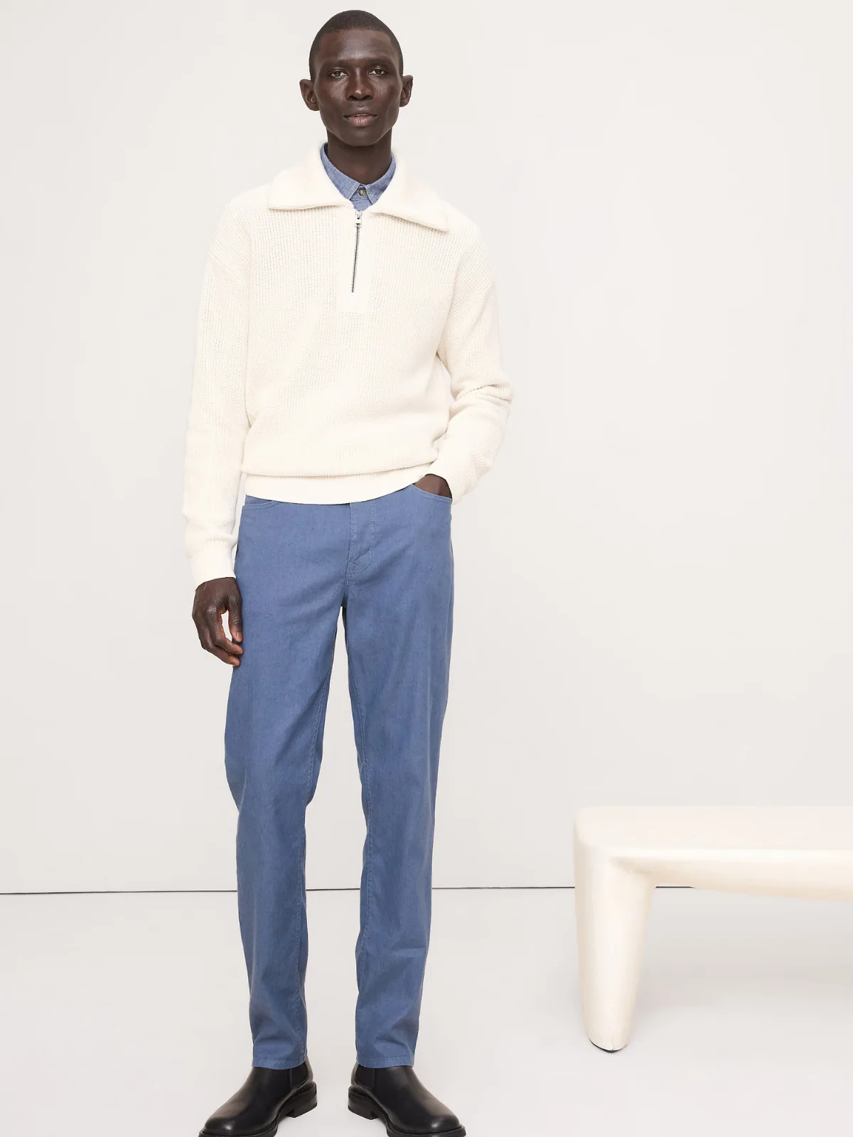 Slim Linen-Cotton Traveler Pant by Banana Republic