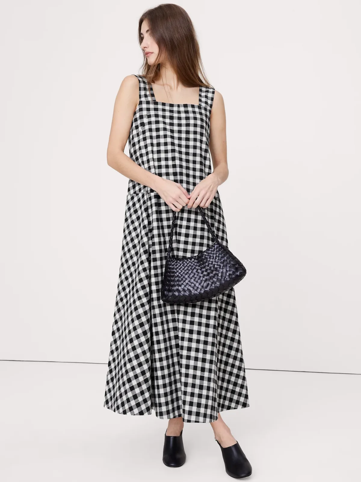 Square-Neck Apron Maxi Dress by Banana Republic