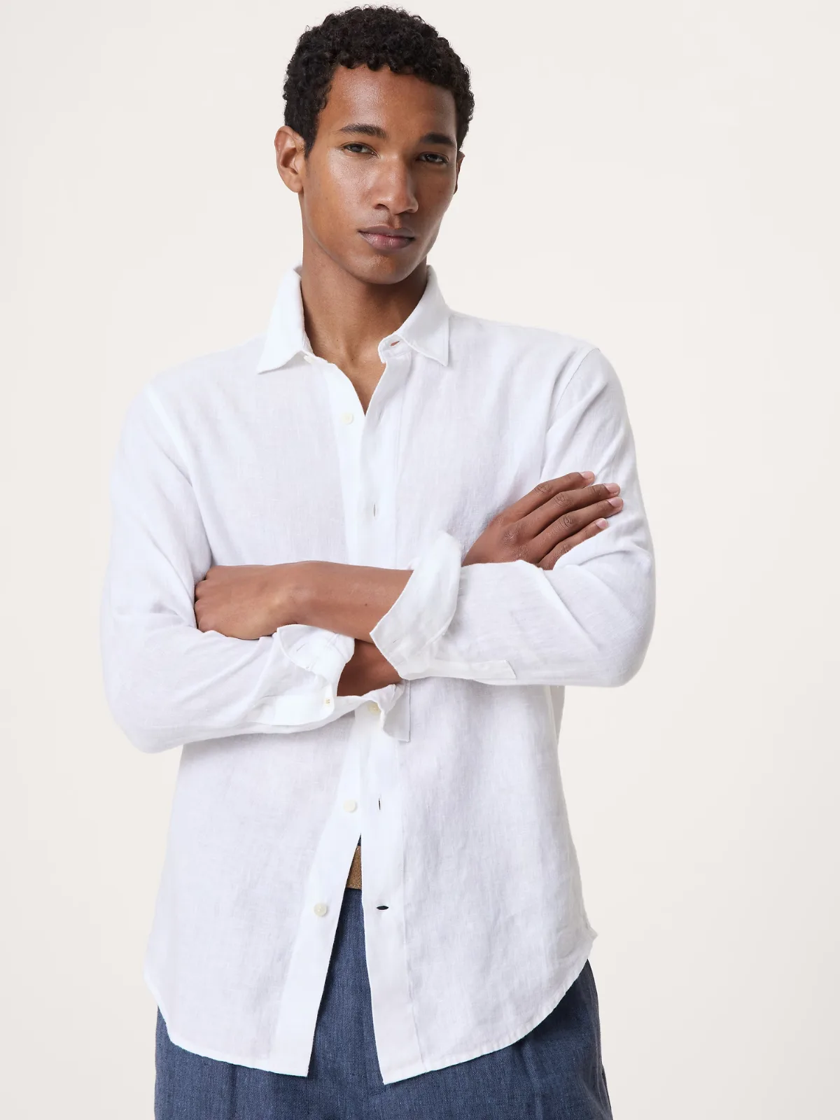Slim-Fit Linen Shirt by Banana Republic