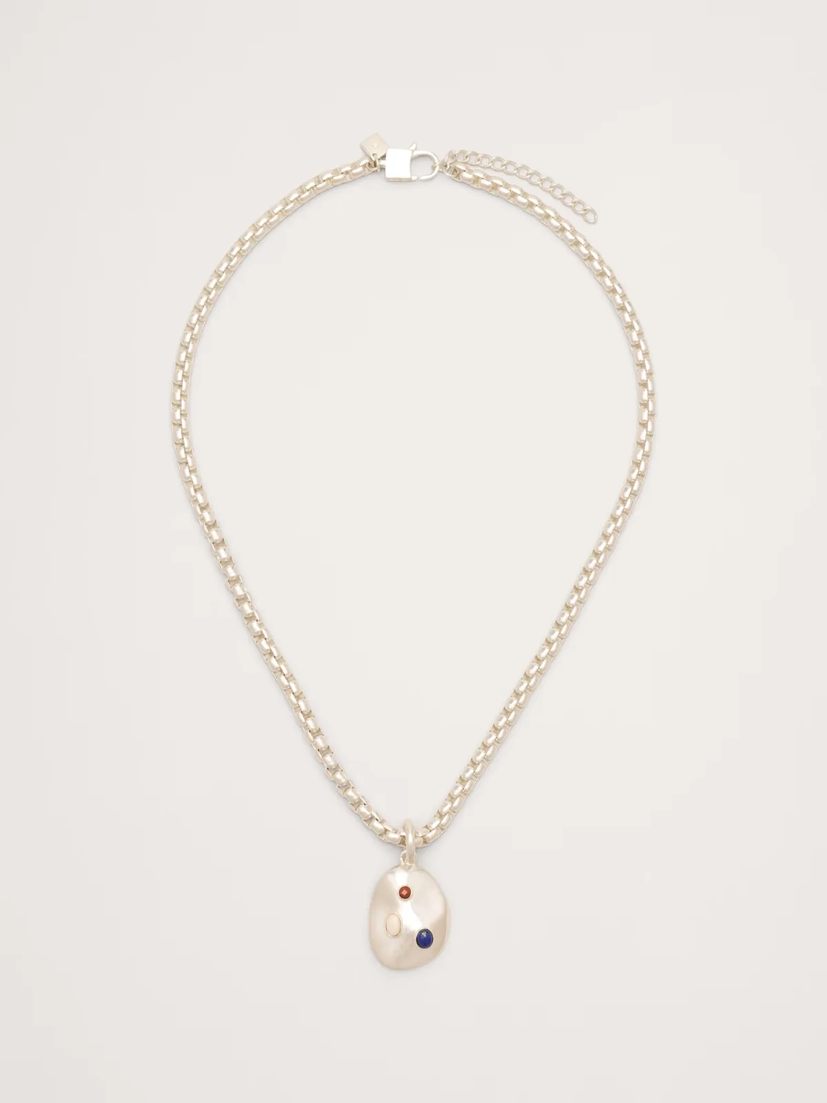 Gem Studded Oval Pendant Necklace by Banana Republic