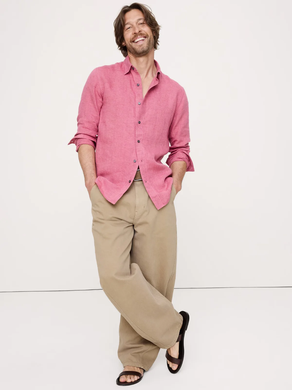 Slim-Fit Linen Shirt by Banana Republic
