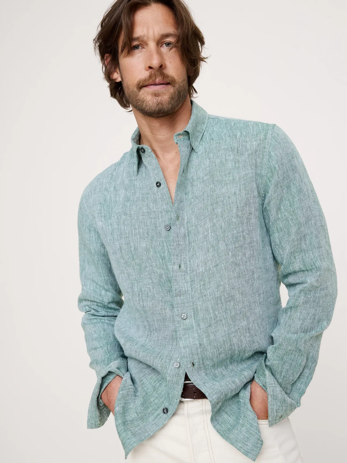 Slim-Fit Linen Shirt by Banana Republic
