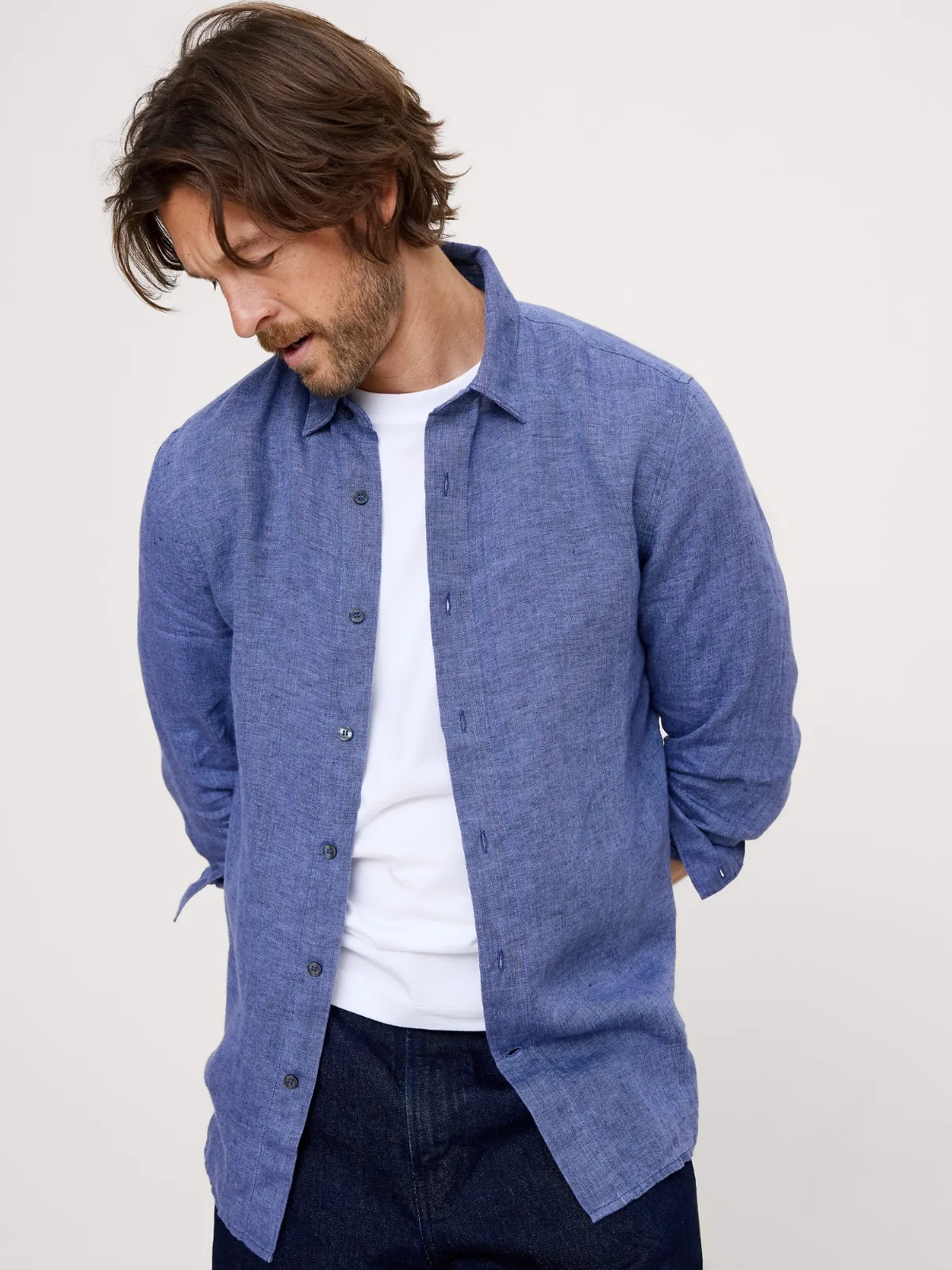 Slim-Fit Linen Shirt by Banana Republic