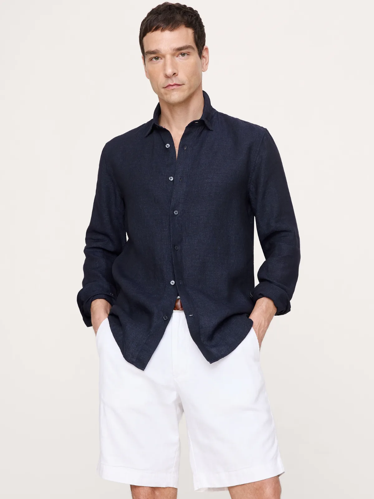 Slim-Fit Linen Shirt by Banana Republic