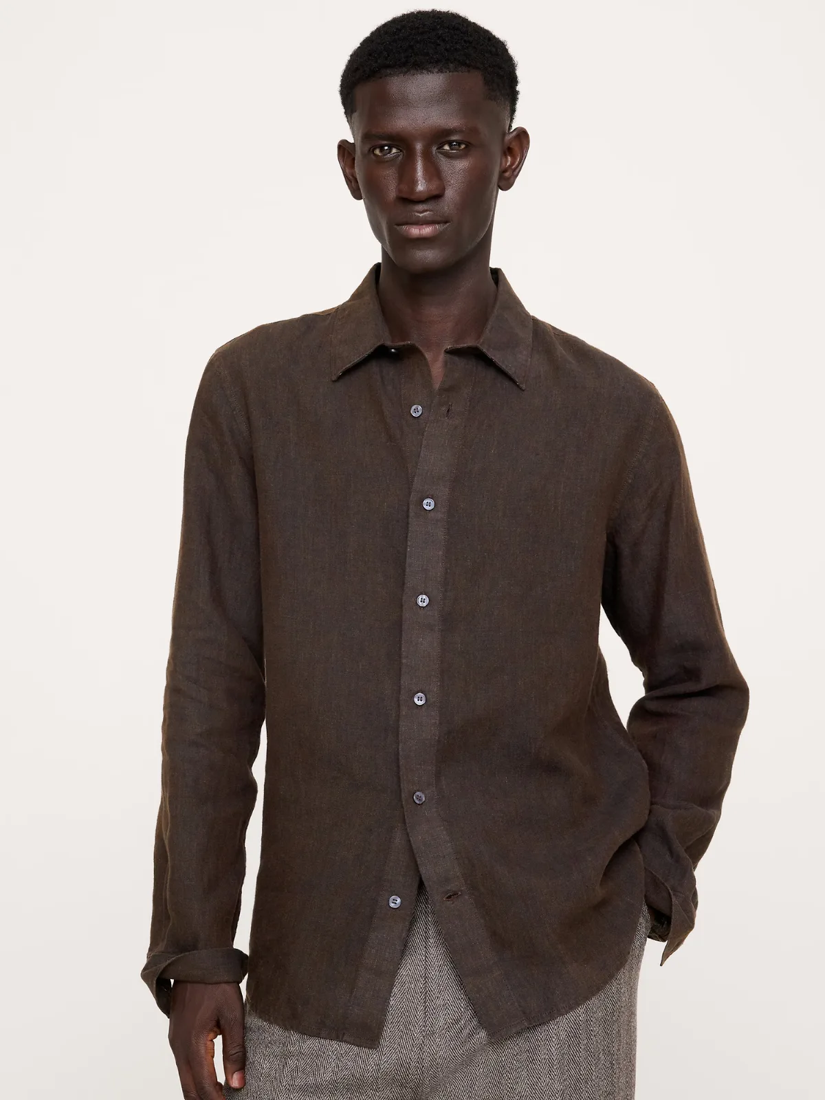Slim-Fit Linen Shirt by Banana Republic