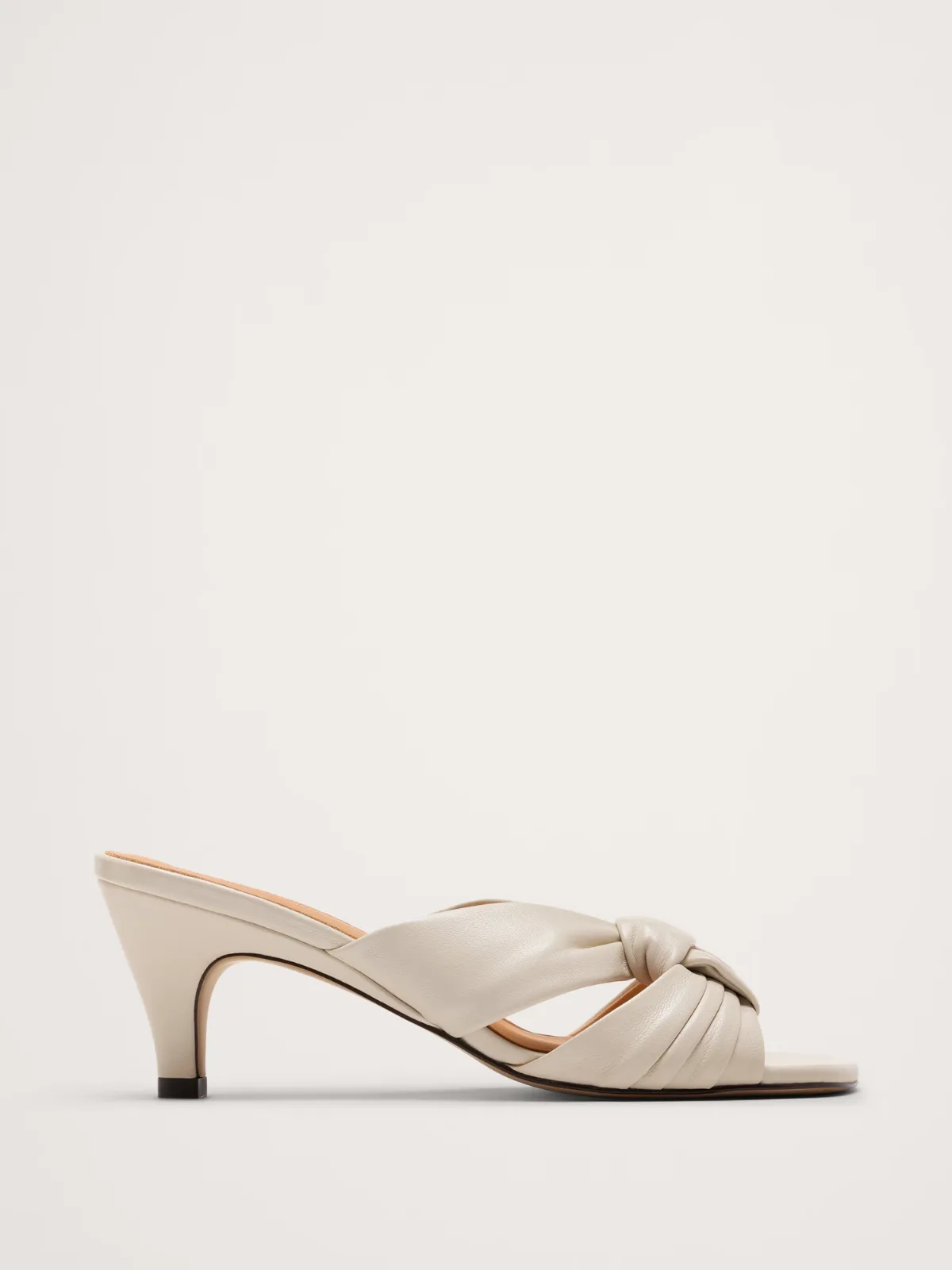 Italian Leather Soft-Knot Heeled Sandal by Banana Republic
