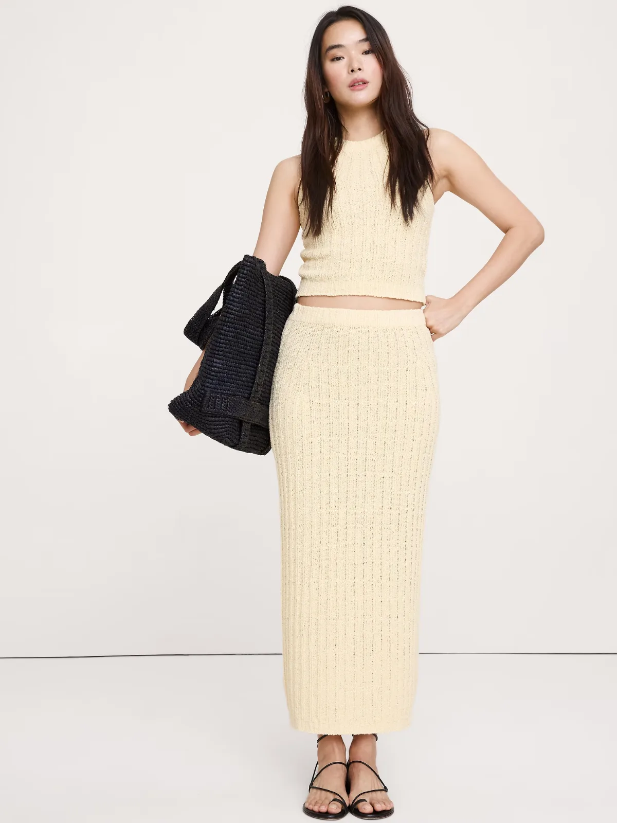 Boucl Cotton Sweater Skirt by Banana Republic