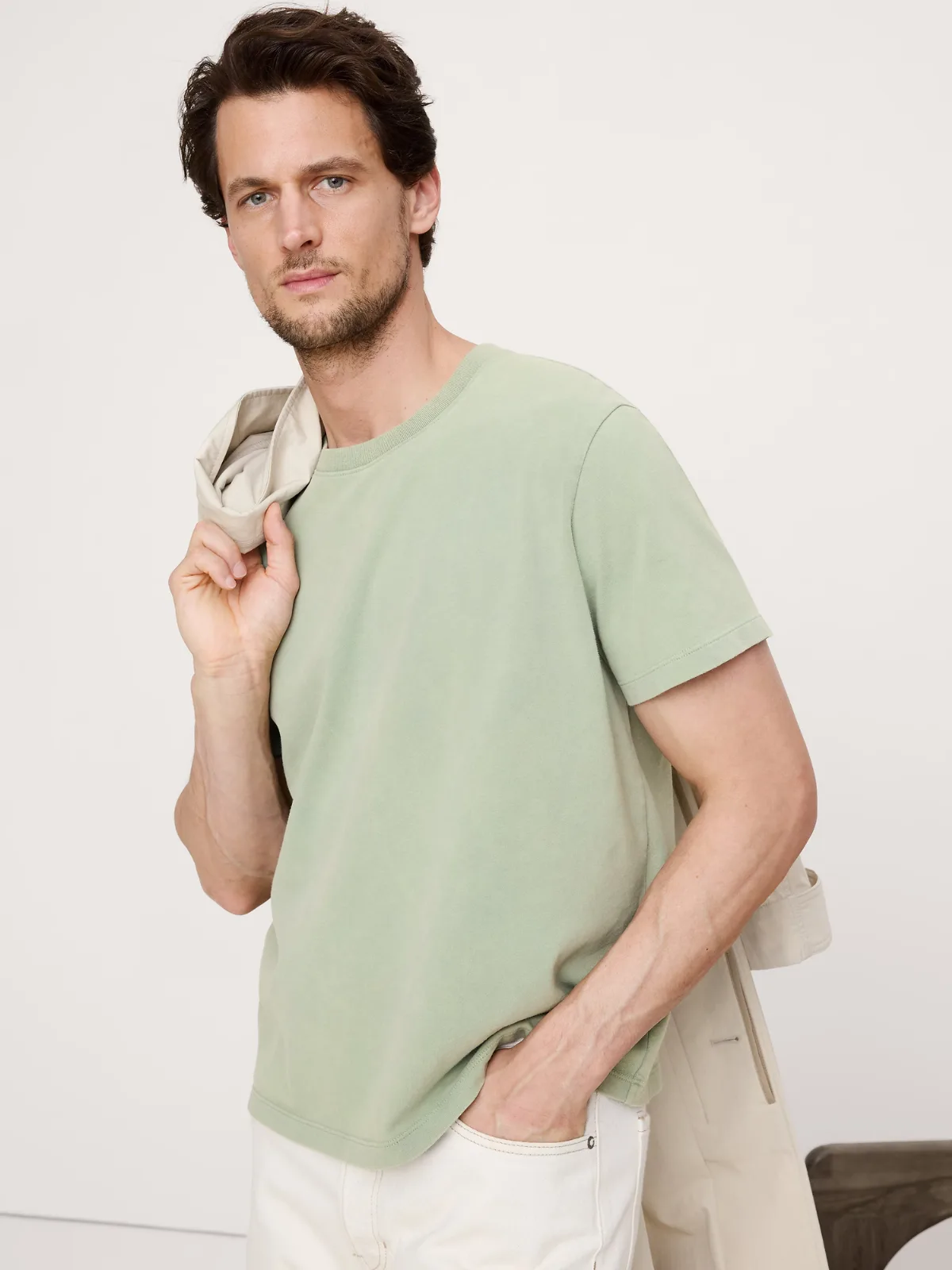 Heavyweight Cotton Crew-Neck T-Shirt by Banana Republic