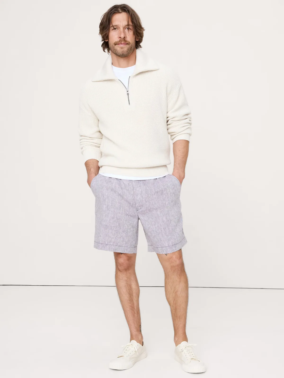 7 Linen Pull-On Short by Banana Republic