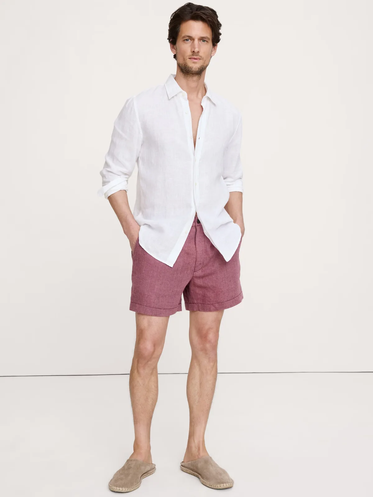 5 Linen Pull-On Short by Banana Republic