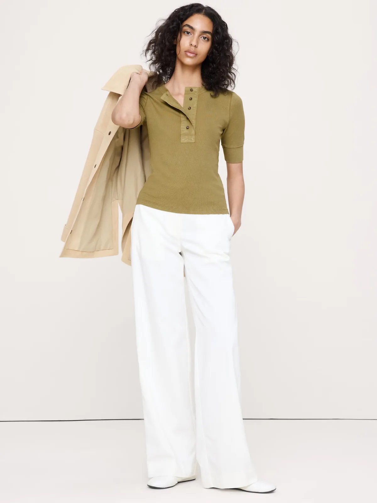 Ribbed Henley by Banana Republic