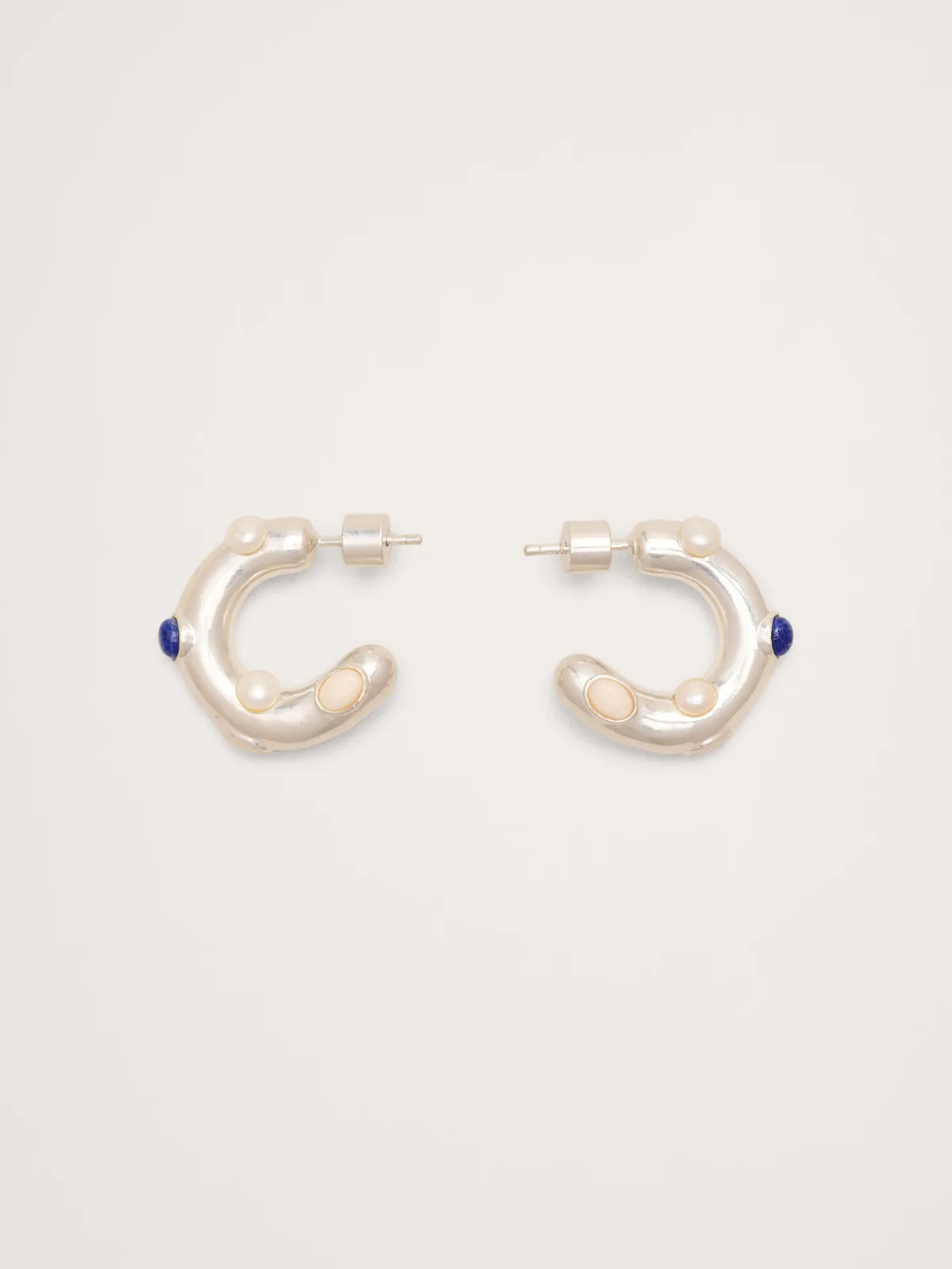 Gem Studded Hoop Earrings by Banana Republic