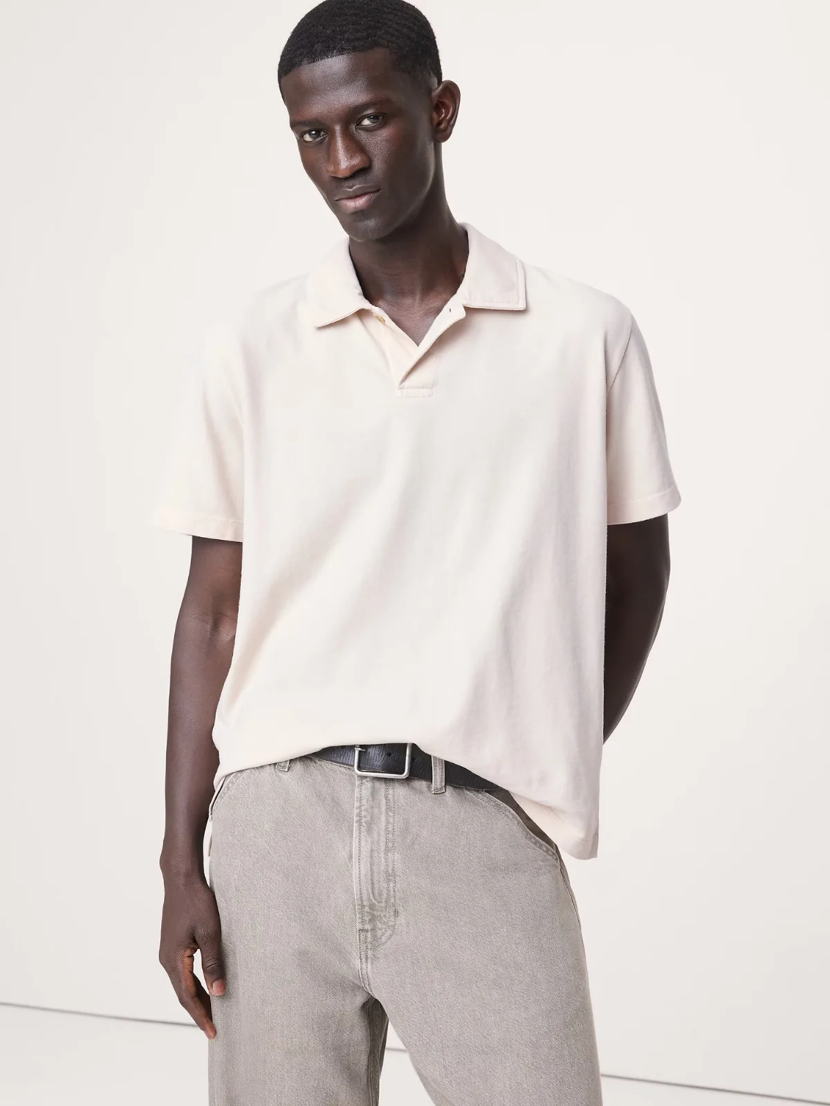 Relaxed Sueded Cotton Polo Shirt by Banana Republic