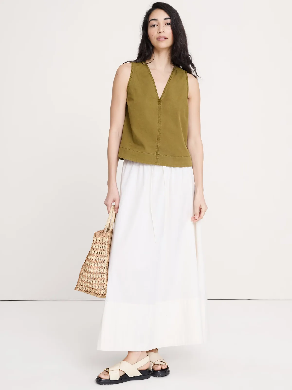 Cotton Canvas Tank by Banana Republic