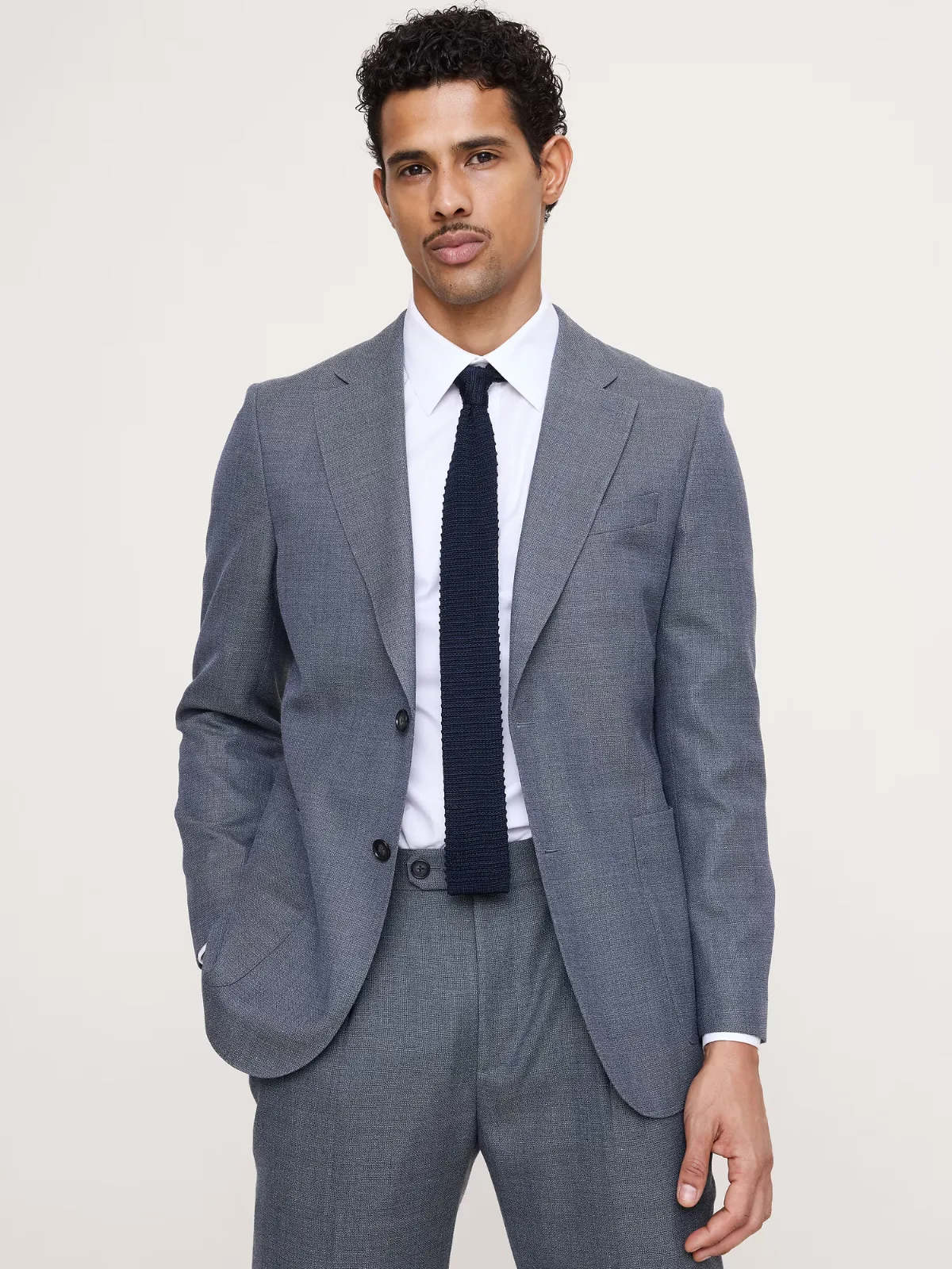Tailored Slim-Fit Italian Wool Ventile Suit Jacket by Banana Republic