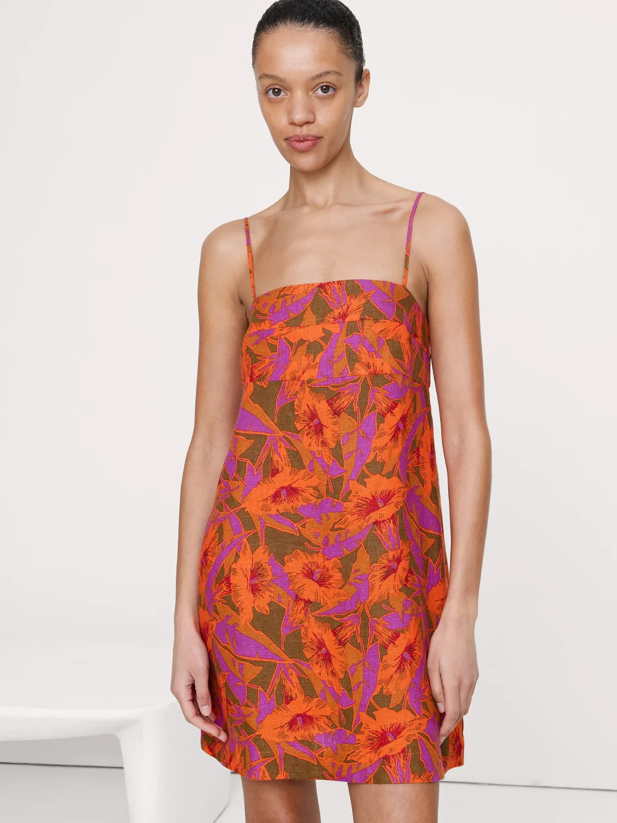 Strappy Linen Mini Dress by Banana Republic