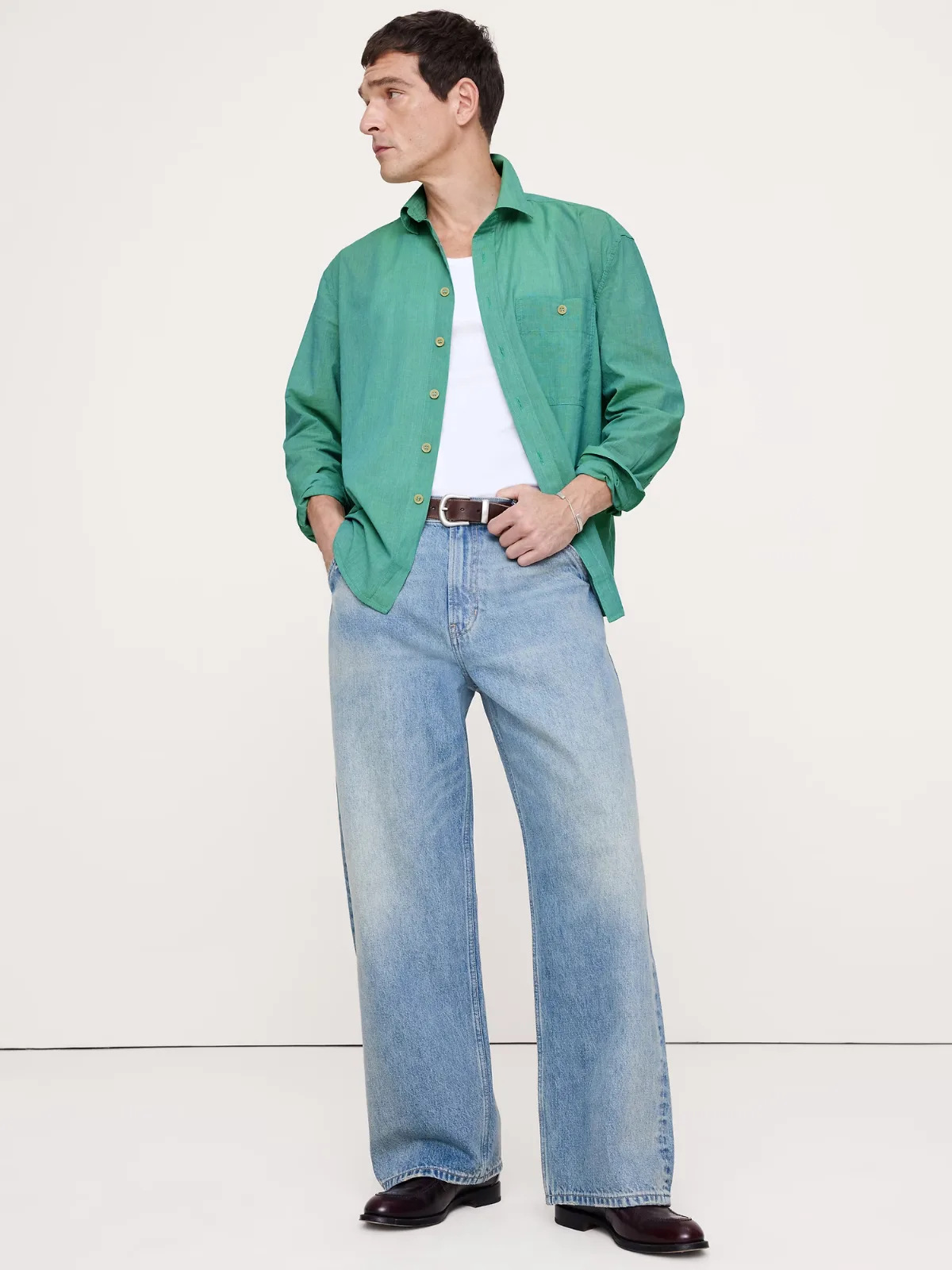 Relaxed-Fit Summerweight Cotton Shirt by Banana Republic