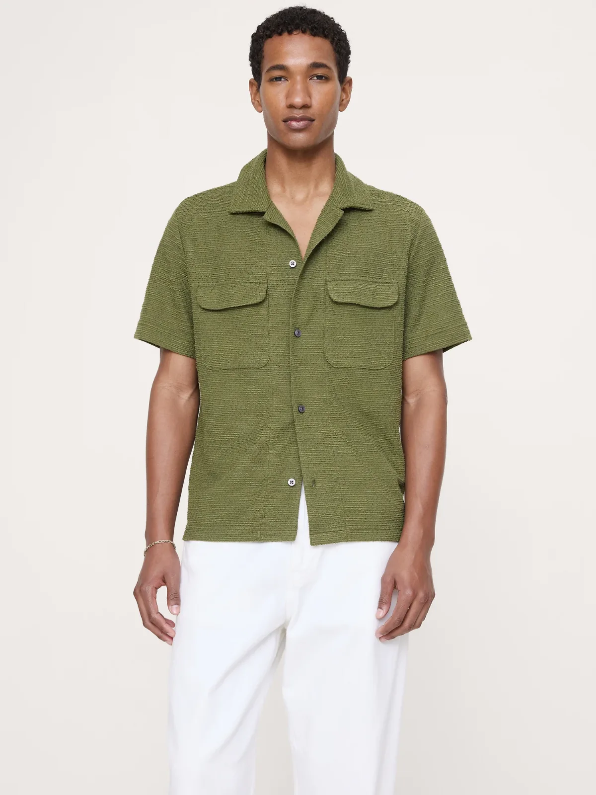 Textured Knit Resort Shirt by Banana Republic