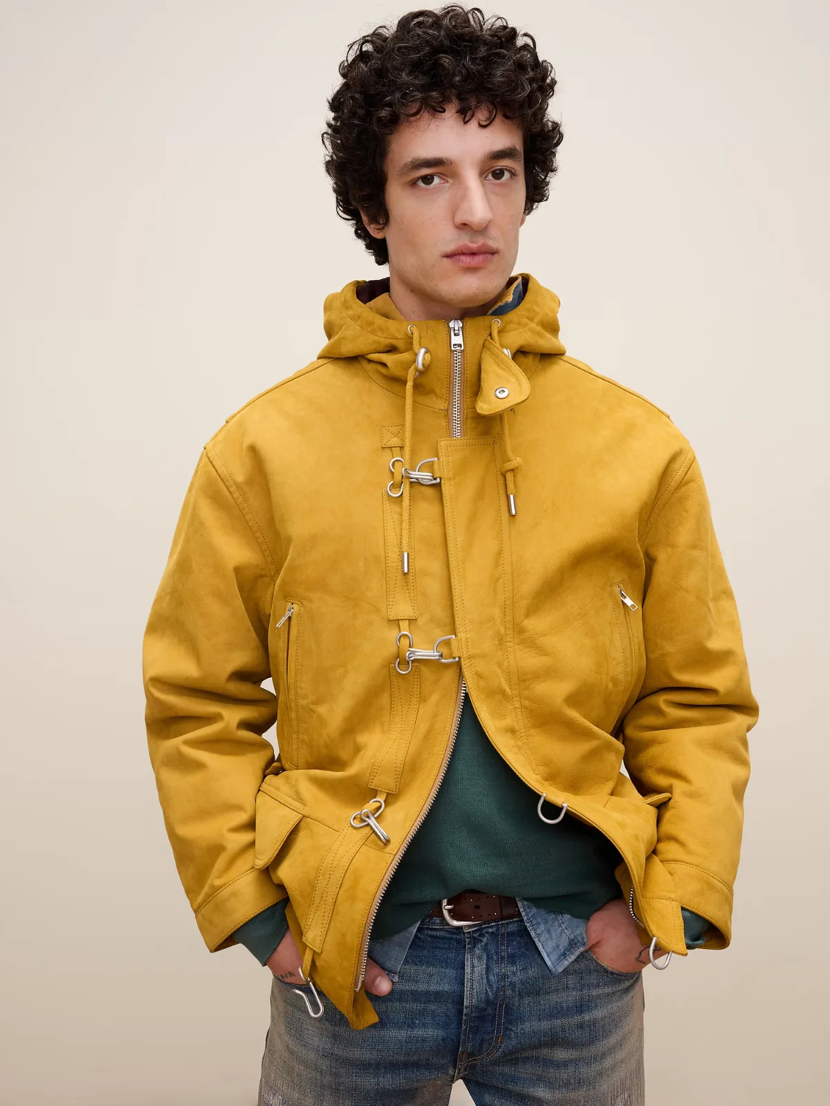 Archive Reissue Firemans Jacket in Nubuck Leather by Banana Republic