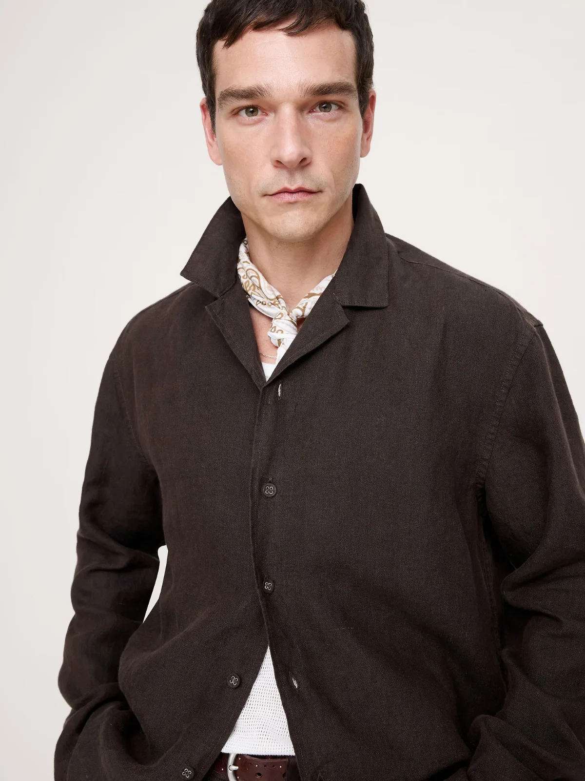 Relaxed-Fit Linen Long-Sleeve Resort Shirt by Banana Republic