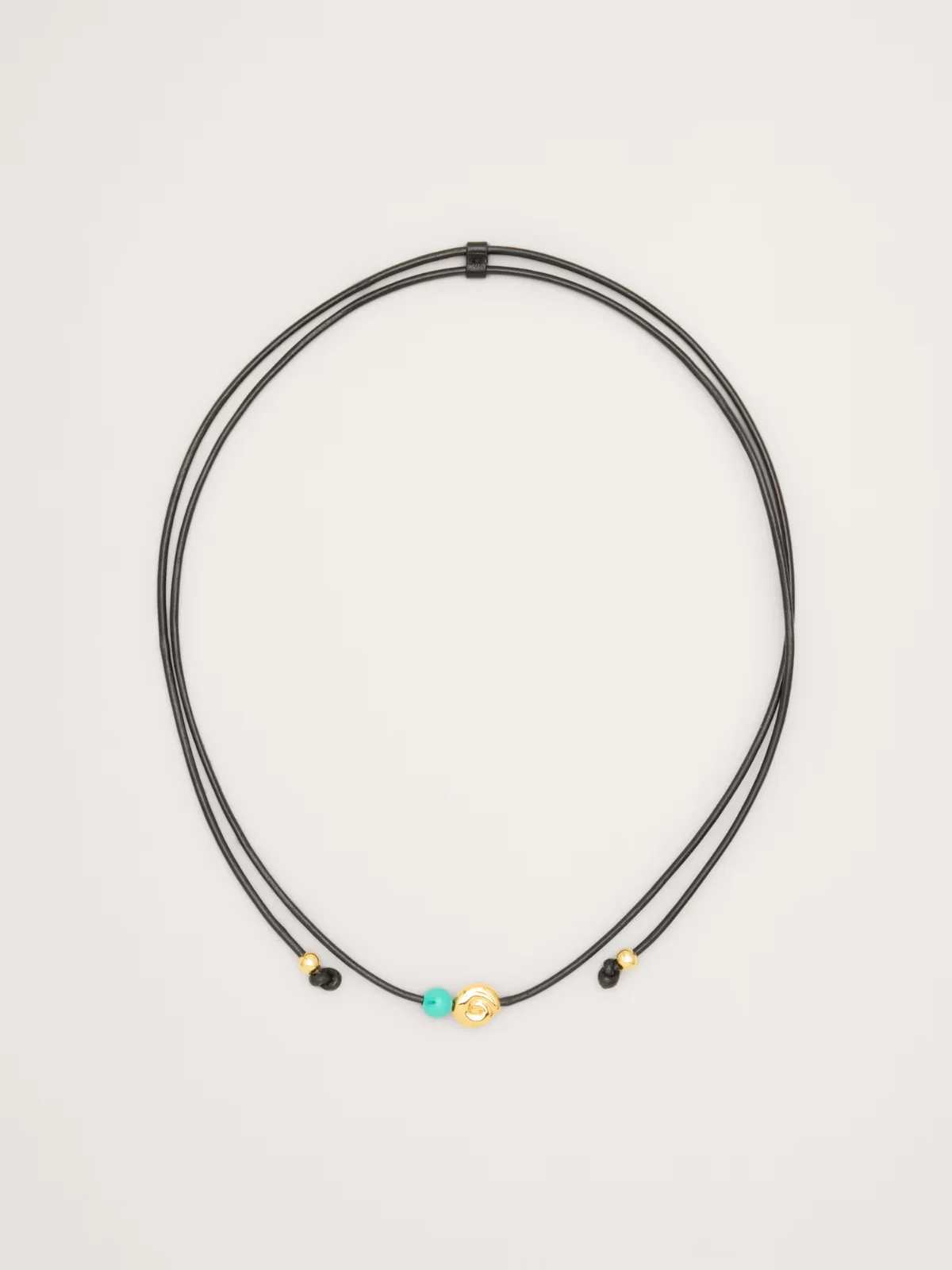 Metallic Stone Cord Necklace by Banana Republic