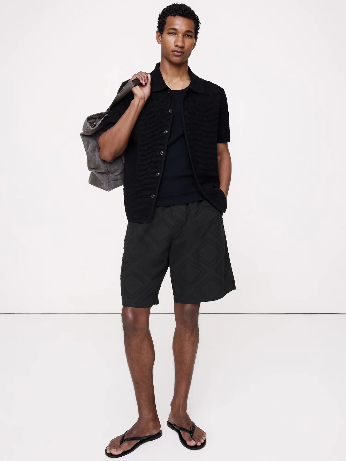11 Cotton Jacquard Pull-On Short
