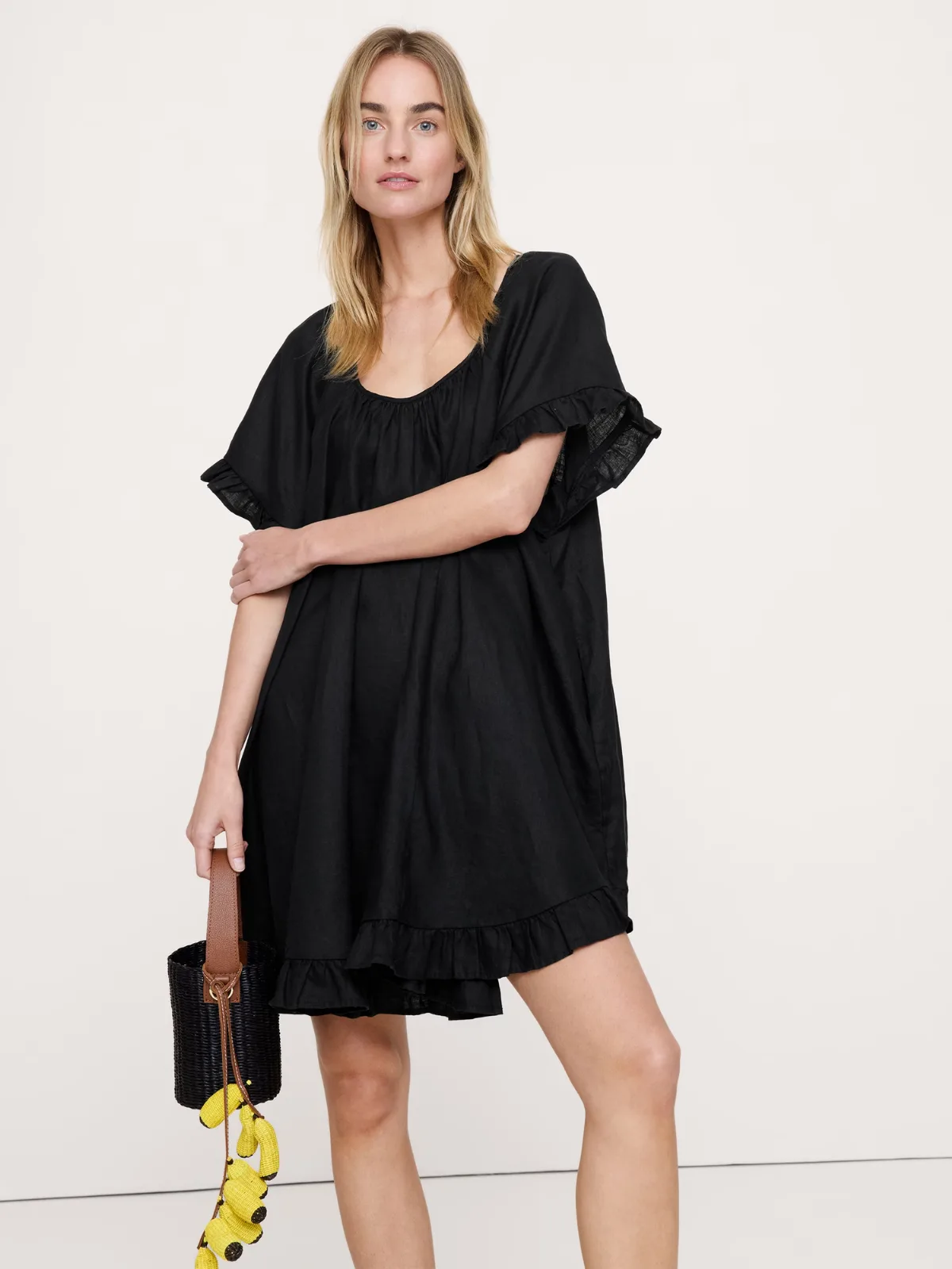 Ruffle Trim Mini Dress by Banana Republic