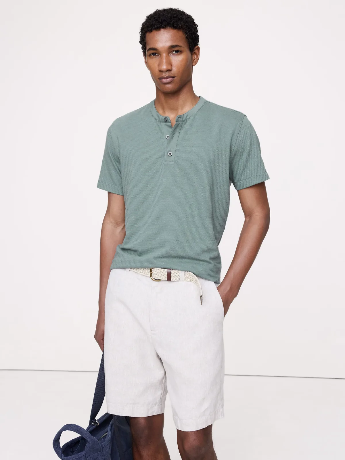 Mesh Henley T-Shirt by Banana Republic