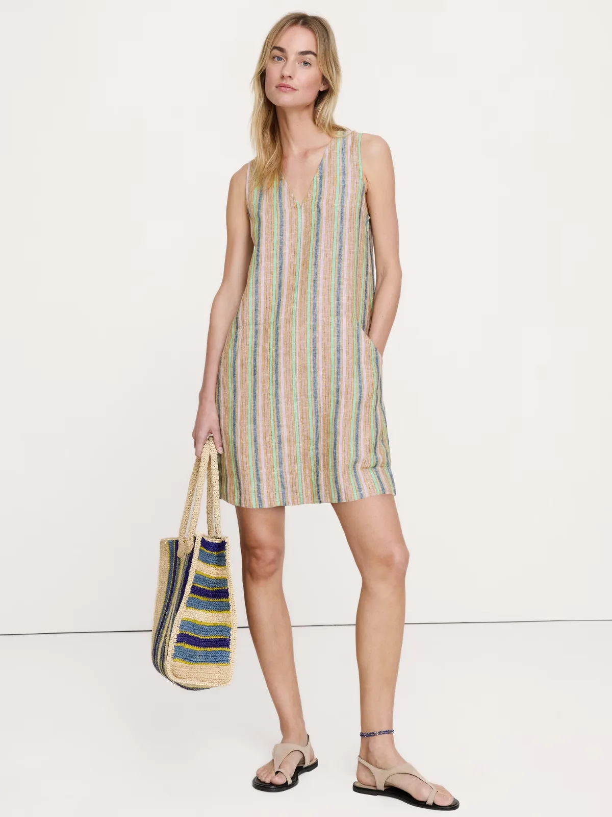Linen Shift Dress by Banana Republic
