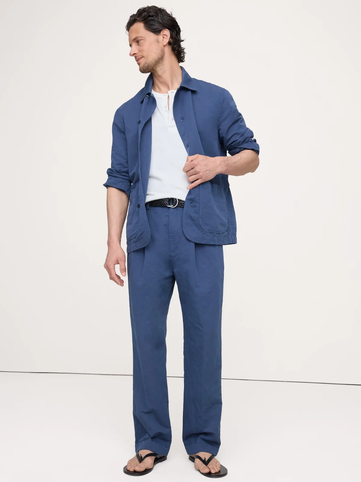 Archive Reissue Pleated Italian Linen-Cotton Pant by Banana Republic