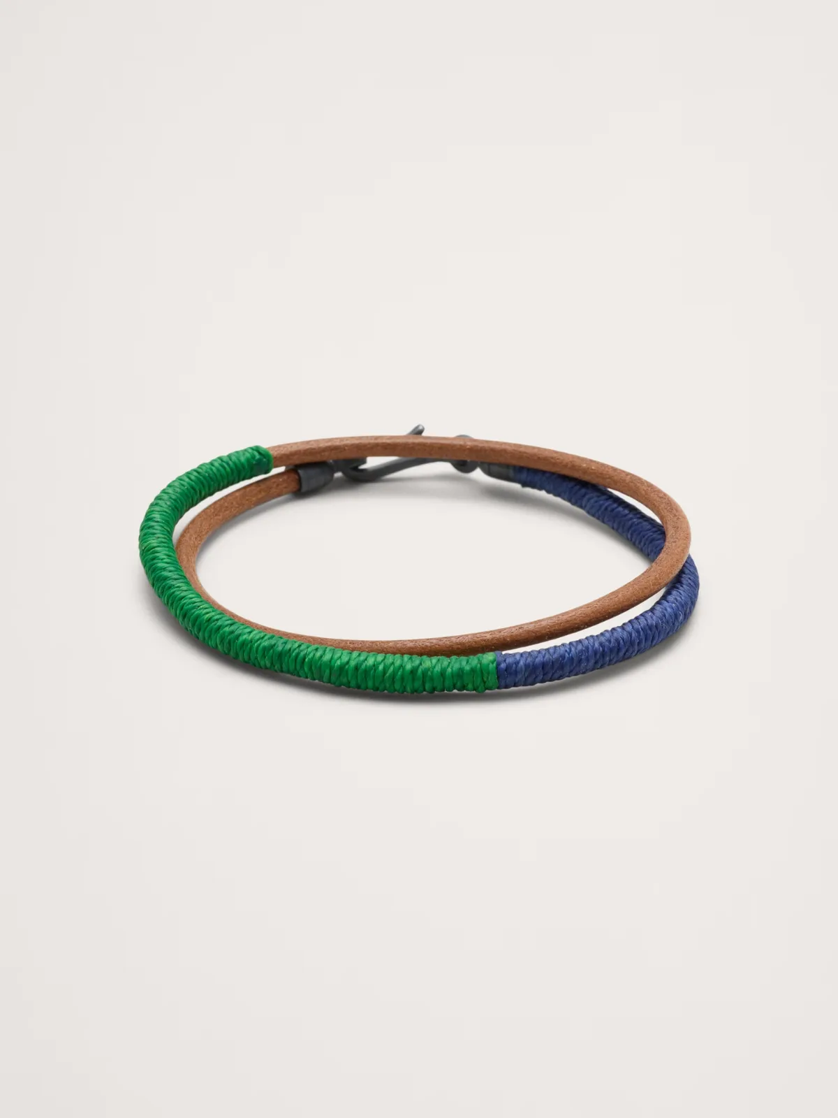 Color-Blocked Leather Double Wrap Bracelet by Caputo & Co by Banana Republic