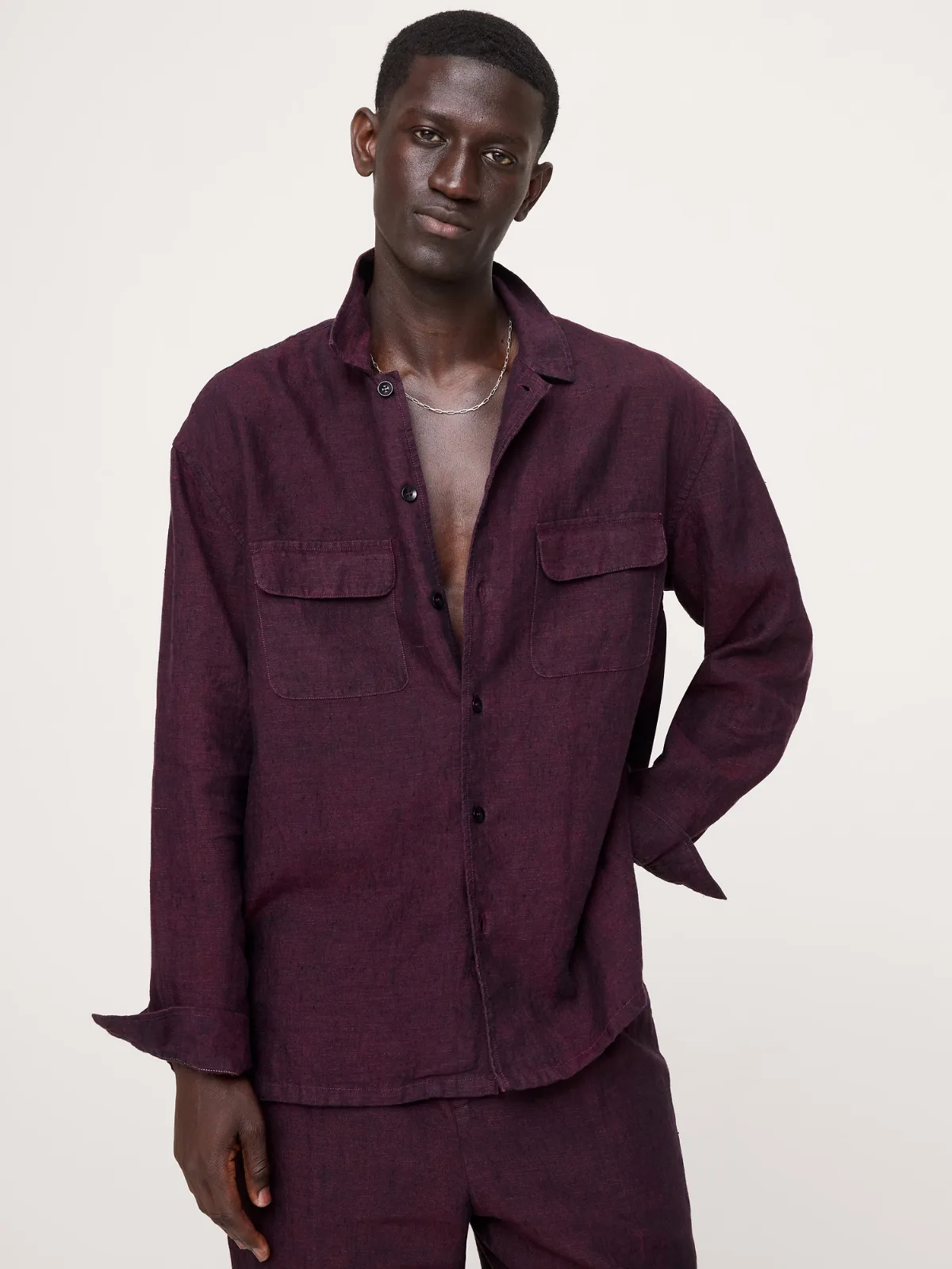 Relaxed-Fit Linen Resort Shirt by Banana Republic