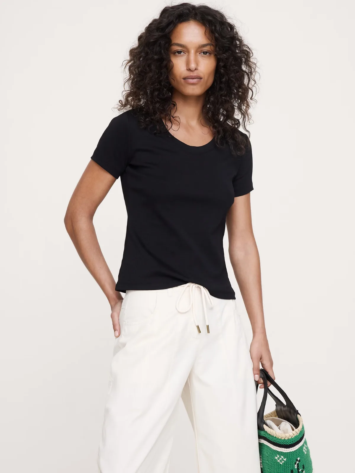 Minimalist Cotton Scoop-Neck T-Shirt by Banana Republic