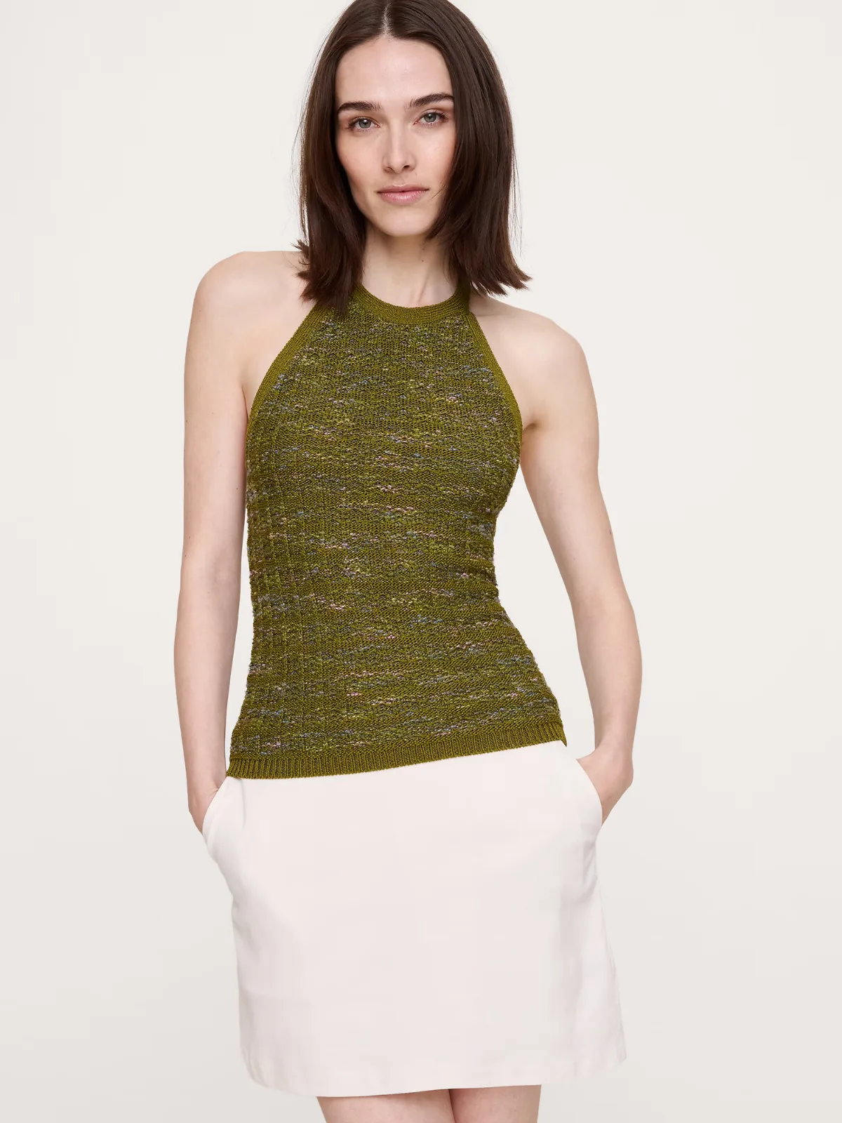 Tie-Neck Halter Tank by Banana Republic