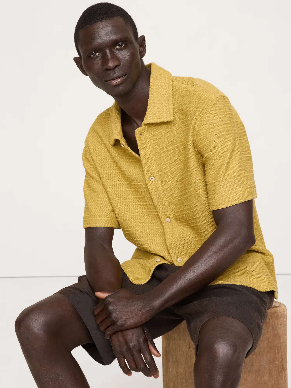 Knit Twill Resort Shirt by Banana Republic