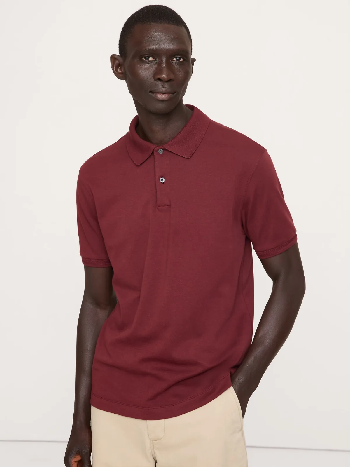 Luxury-Touch Polo Shirt by Banana Republic