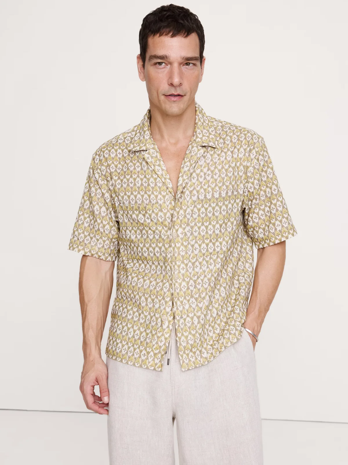 Relaxed-Fit Seersucker Resort Shirt by Banana Republic