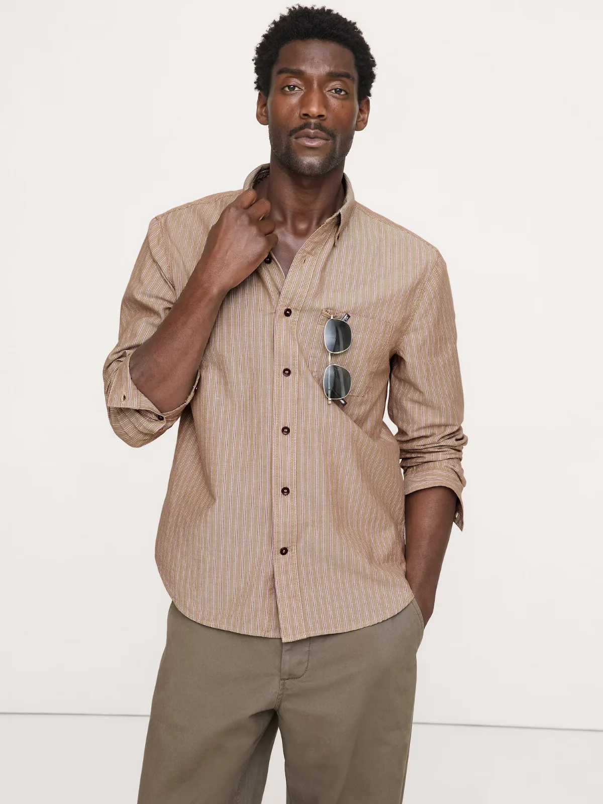 Standard-Fit Cotton Oxford Shirt by Banana Republic