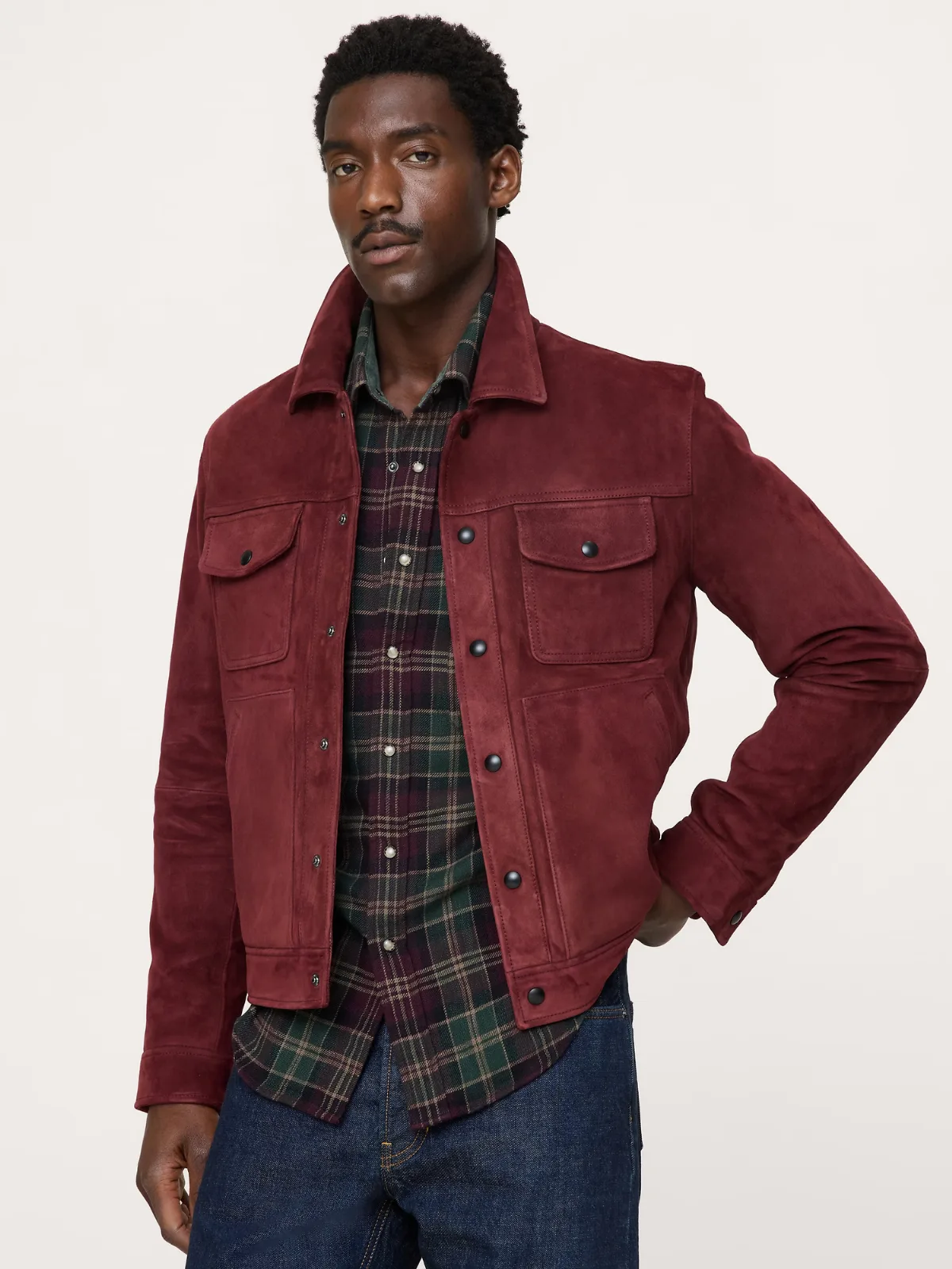 Suede Trucker Jacket by Banana Republic