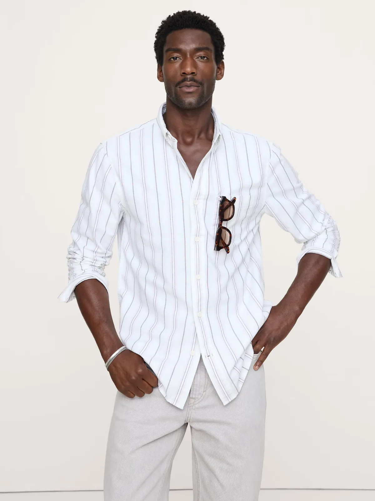 Standard-Fit Cotton Oxford Shirt by Banana Republic