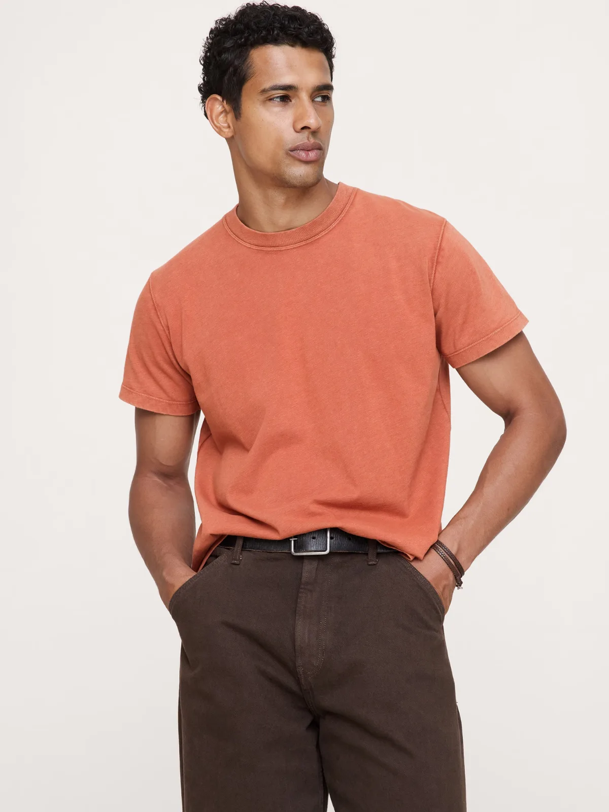 Midweight Cotton Slub Crew-Neck T-Shirt by Banana Republic