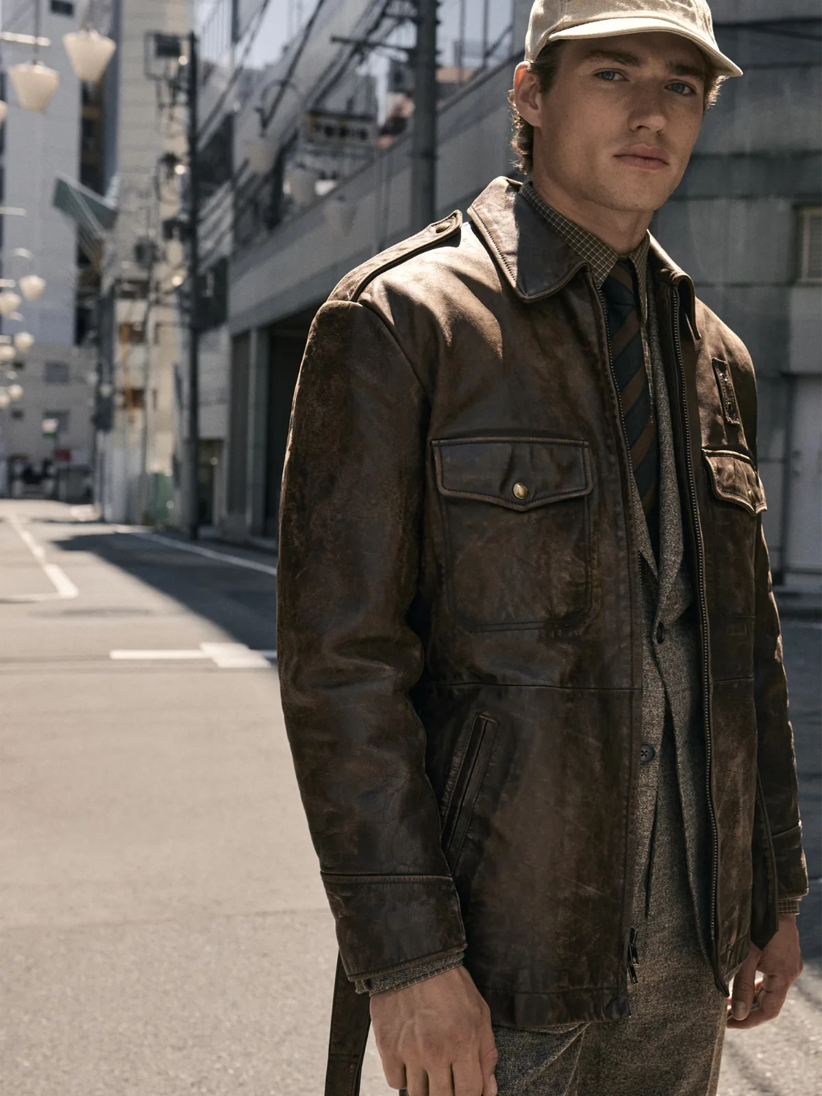 Leather Belted Field Jacket by Banana Republic