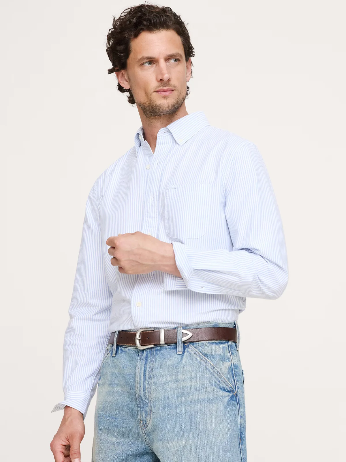 Standard-Fit Cotton Oxford Shirt by Banana Republic
