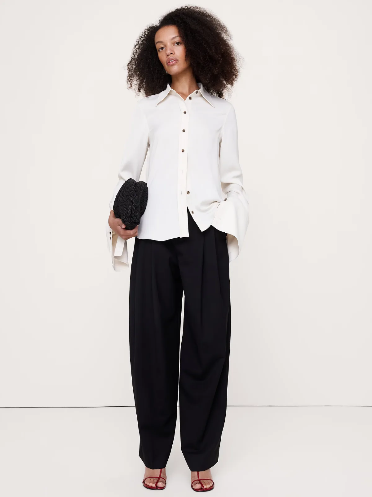 Relaxed Crepe Shirt by Banana Republic