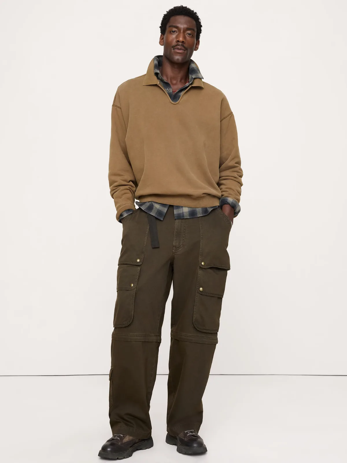 Cotton-Twill Cargo Convertible Pant by Banana Republic